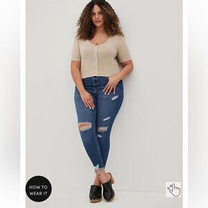 Torrid - Women’s sky high skinny premium stretch high rise jeans